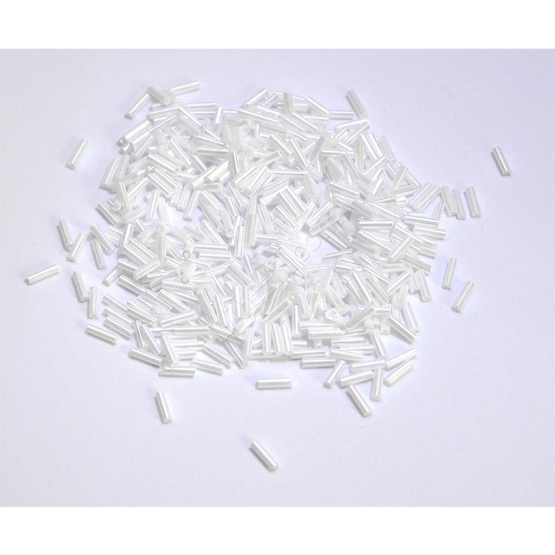 Cam Boru Boncuk 20 Gram ( Beyaz Renk )